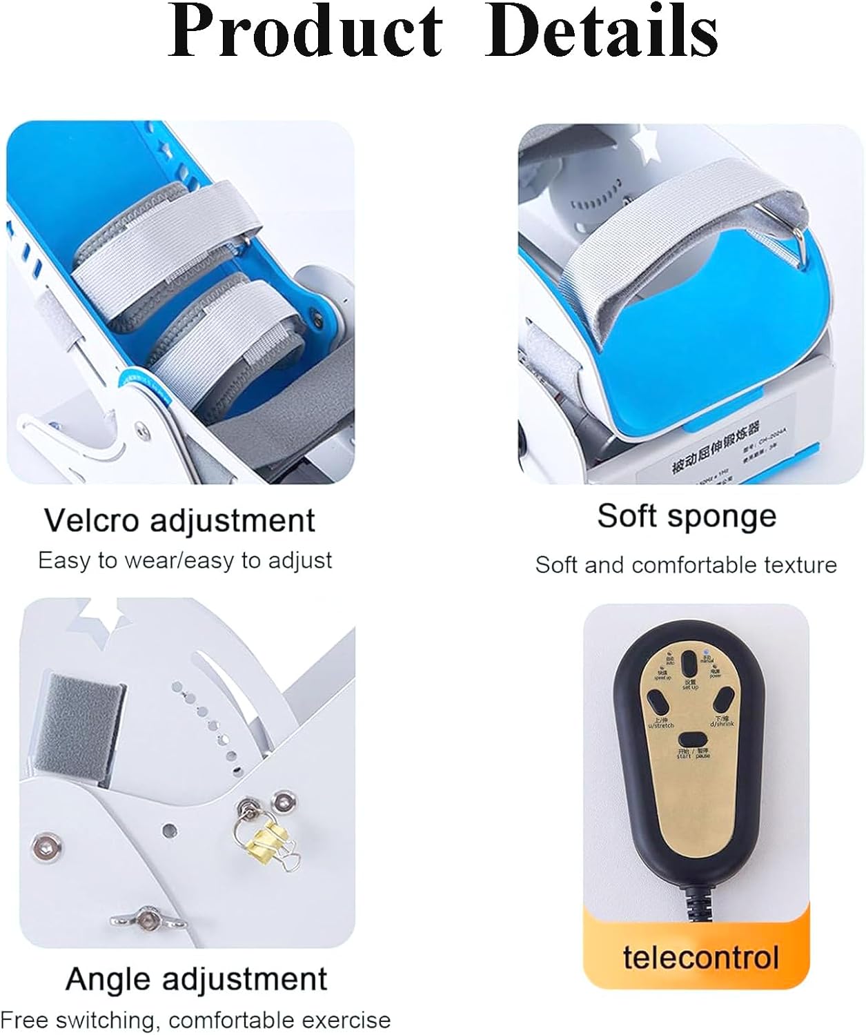 Electric Ankle Rehabilitation Trainer, Ankle Joint Rehabilitation Training Device, 3-Speed Speed Regulation, Bidirectional Training, Improve Joint Strength and Flexibility