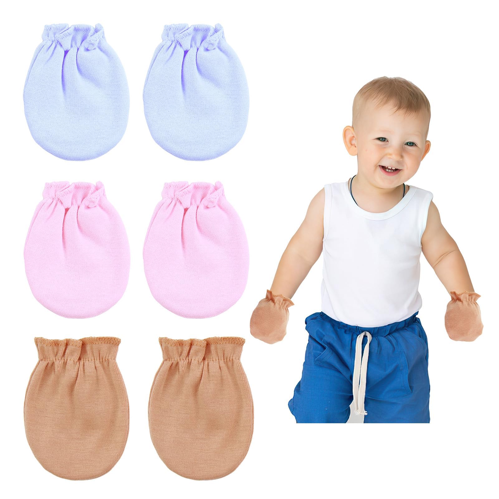 3 Paia Guanti Invernali Neonati In Pile - Muffole Calde Per Bambini, Vari Colori - Foto 14