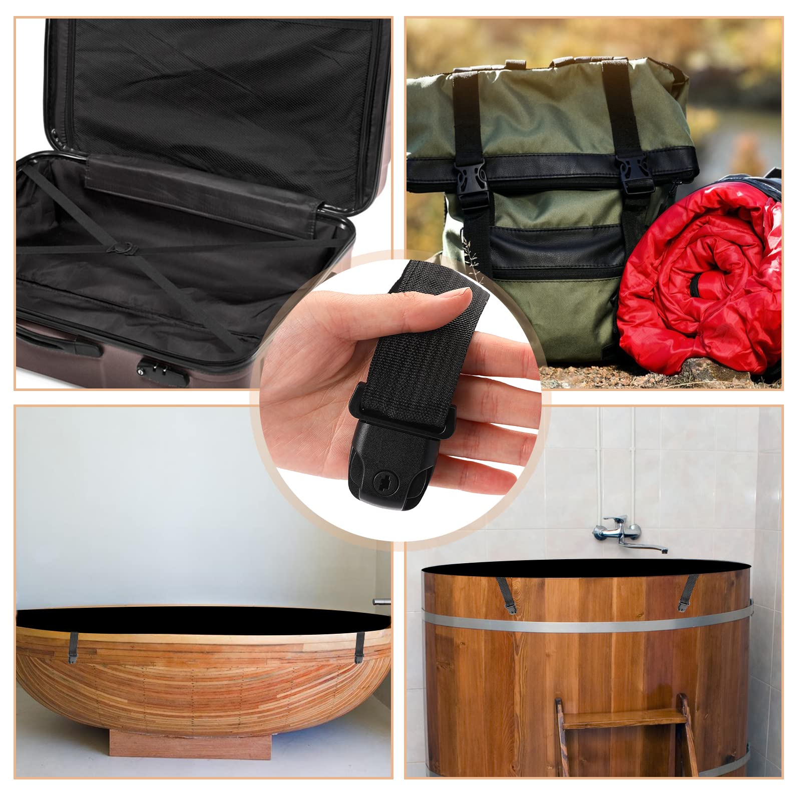6 clips de plástico para cubierta de tela protectora, cierre de clip con llaves, clips para cubierta de spa, cubierta de piscina, clip de fijación para bañera de aguas termales