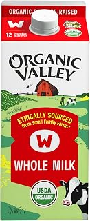 Organic Valley Whole Organic Milk Half Gallon - Pasteurized, Fresh NY Crate 64 oz