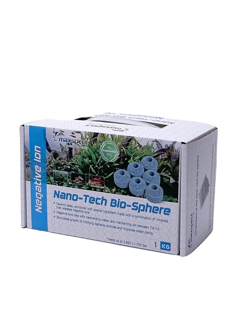 MAXSPECT Nano Tech BIO SPHERES IONES NEGATIVAS 1KG/40-44 PCS para acuario dulce
