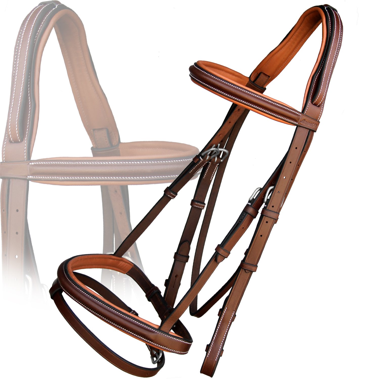 Bridon de Filet, Bride de Filet Professionnelle Sans Mors Bride de Cheval Rênes de Licol à Noeud de Licol pour Cheval, Taille Moyenne