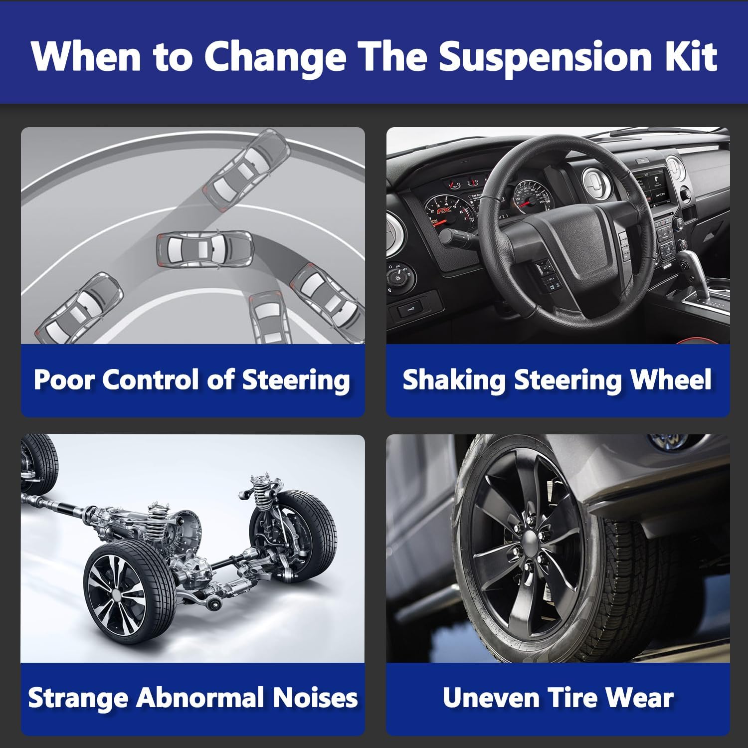 Control Arm, Replacement For Front Lower Control Arm With Ball Joint Compatible With 2009-2013 Ford F-150, 2009-2013 Ford Expedition, 2009-2013 Lincoln Navigator - 2 Pcs