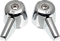 Danco Chrome Faucet Handles for Central Brass Sinks - Pair of Durable Lever Replacements, Model 80401