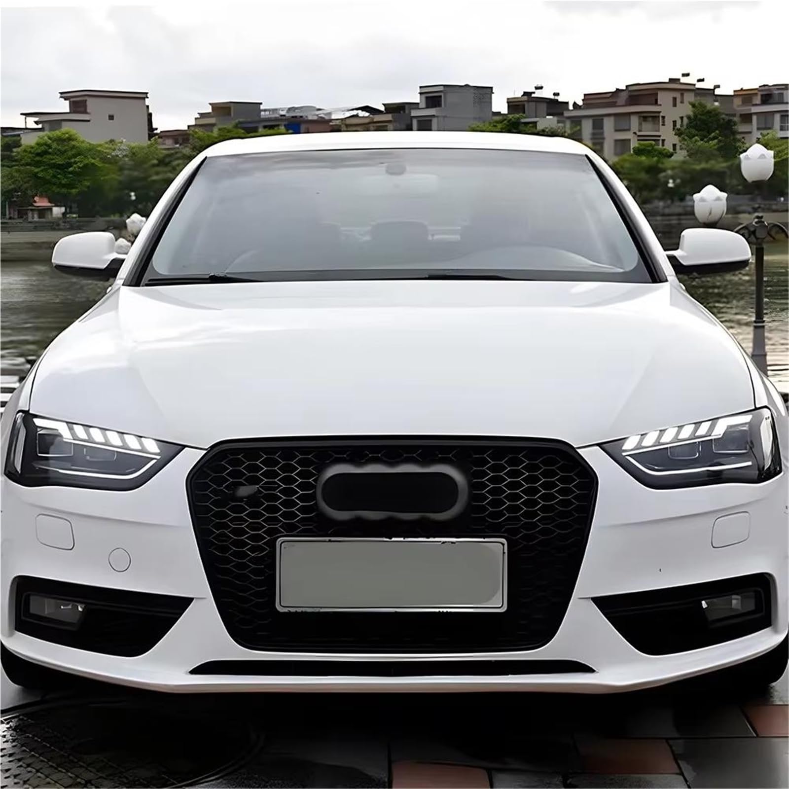 Per A4 A4L RS4 S4 B8.5 2013-2016 Gruppo Faro Anteriore Conjunto Faro Delantero | Aggiornamento del gruppo faro per auto 2 accessori per lenti del proiettore