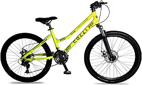 Colli Bike Bicicleta Londres com Suspensão Quadro Rebaixado Aço Carbono Aro 24, Aros Aero Parede Dupla Tam. do quadro 14" 36 Raias 21 Velocidades Freios a Disco Suporte de guidão Down Hill