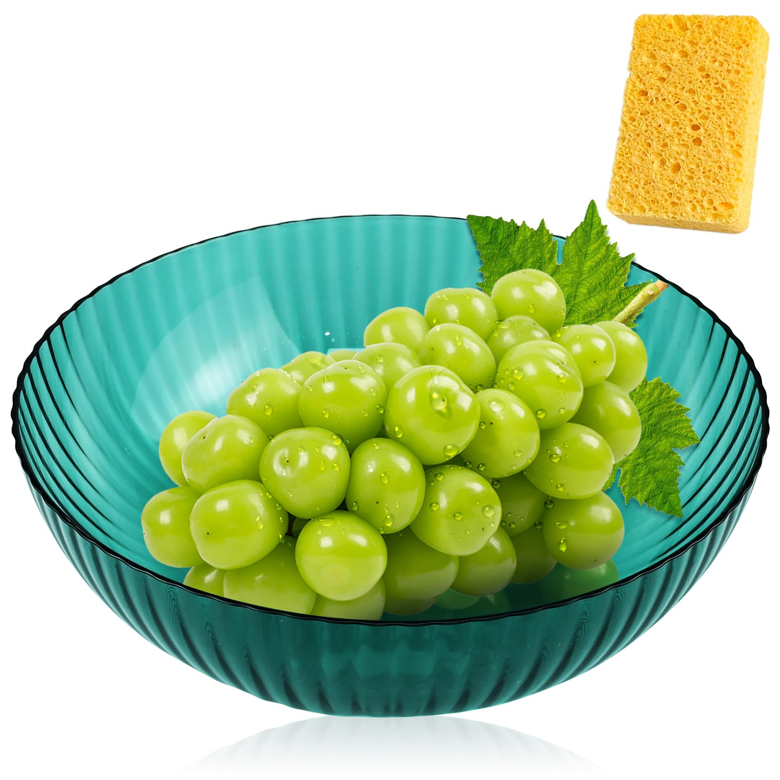Fruit Bowl, 25X6 cm Decorative Storage Modern Fruit Baskets, Fruit Bowls for The Kitchen, Food Grade Plastic Keeps Fruits n Veg Fresh and Kitchen Storage Solutions