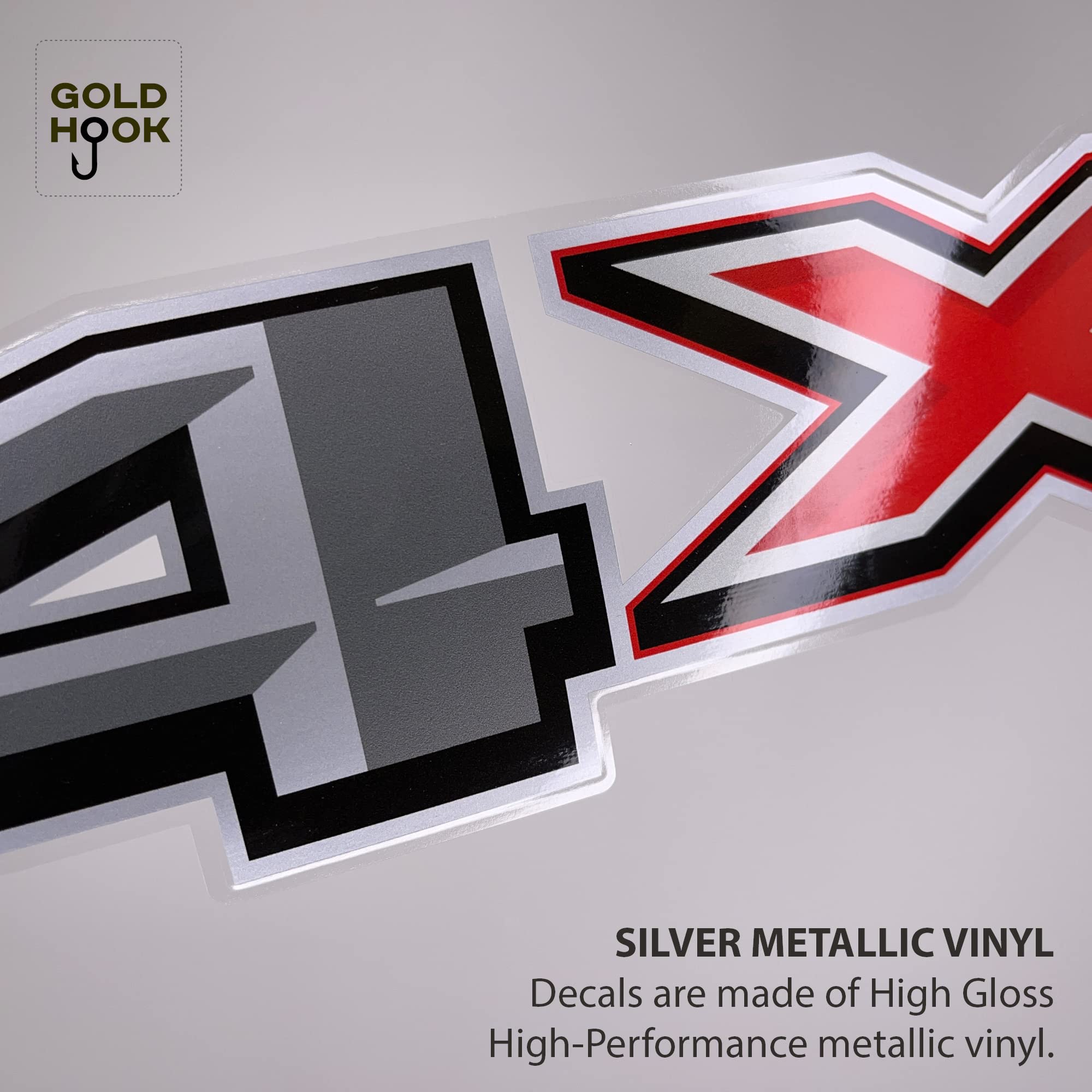 4x4 Truck Bed Decal Set METALLIC SILVER For Ford F-150, Super - Foto 8