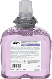 Gojo Premium Foam Handwash with Skin Conditioners, Cranberry Scent, EcoLogo Certified, 1200 mL Foam Hand Soap Refill TFX Touch-Free Dispenser (Pack of 2) – 5361-02