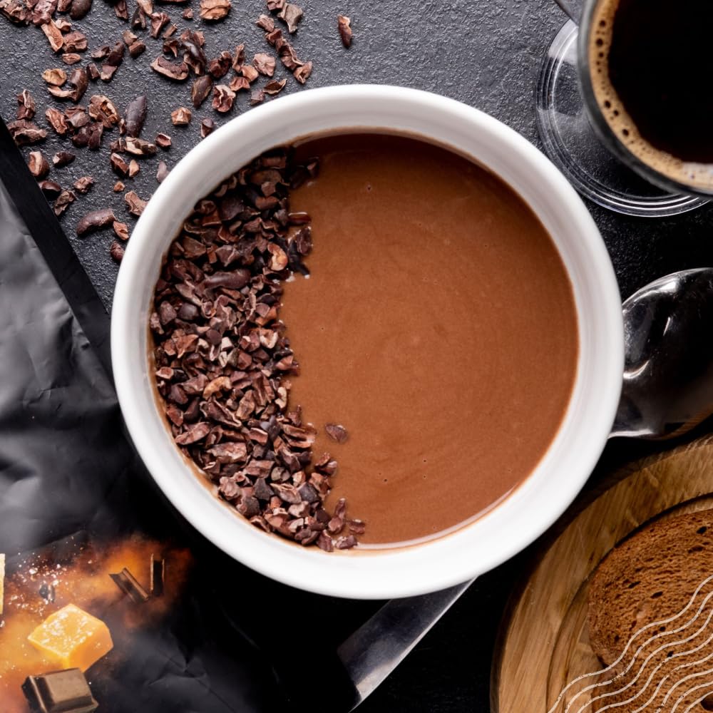 NaturaleBio Roh Kakao Nibs 1Kg. Organic Raw Cacao Nibs. Rohkost, natürlich und rein. Produziert aus der Theobroma Pflanze. Quelle für Magnesium, Kalium und Eisen. (Packung mit 2)