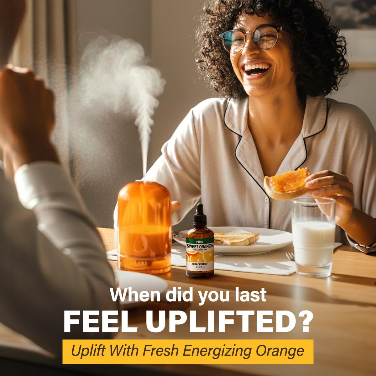 Patchouli Essential Oil for Diffuser & Orange Essential Oil for Diffuser Set - Aromatherapy Grade Essential Oils Set - 2x4 fl oz - Kukka