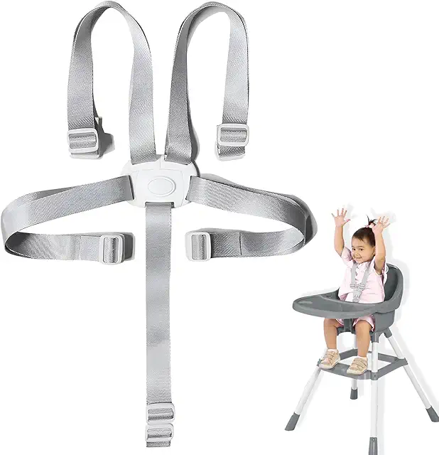 Hauck Hochstuhl Gurt: 5-Punkt Sicherheitsgurt für Kinderstühle und Kinderwagen