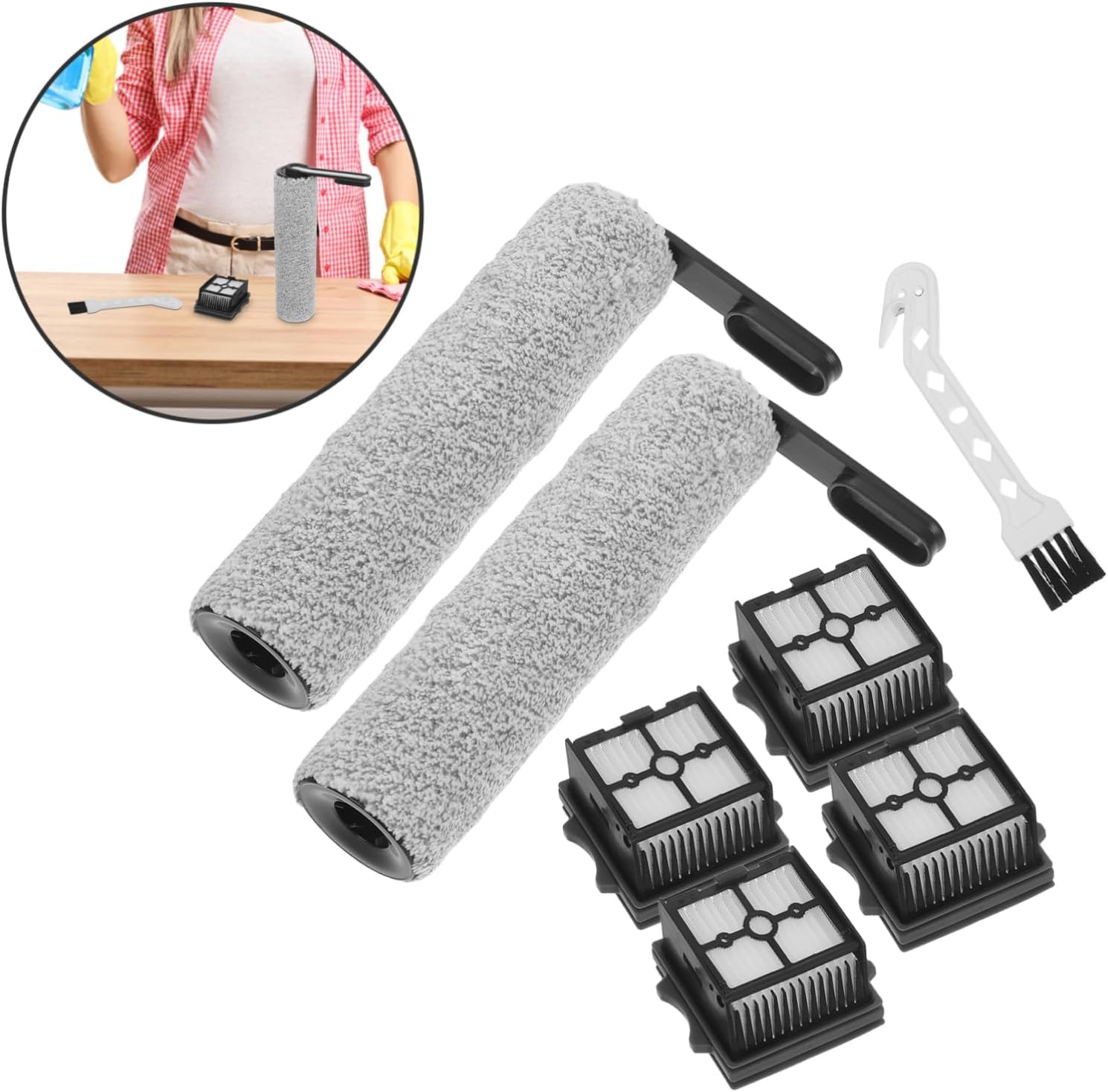 STOBAZA Replacement Brush Filters for Floor Scrubbers Brush Roller Filter for Shark