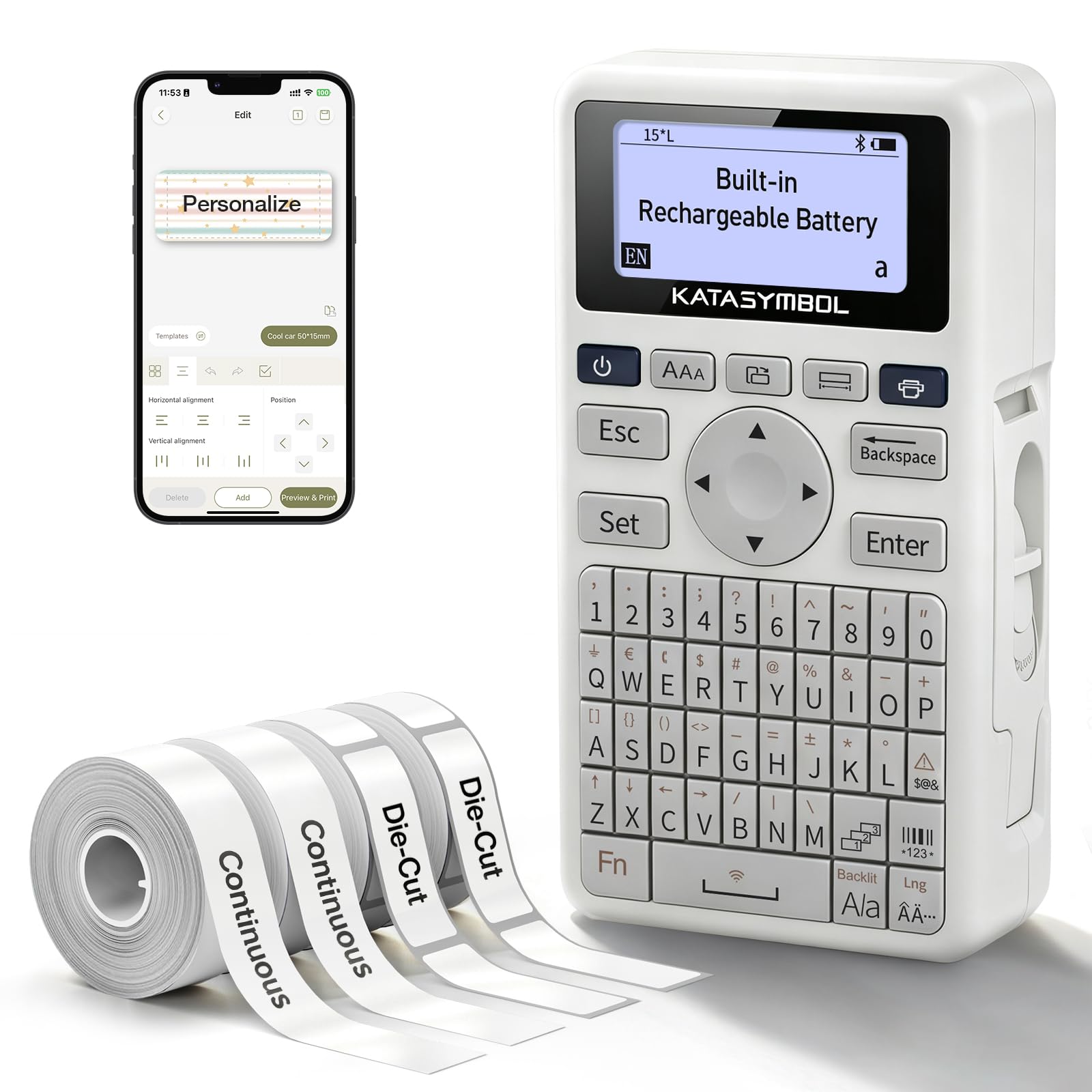 SUPVAN Label Maker - Bluetooth Keyboard Printer -14