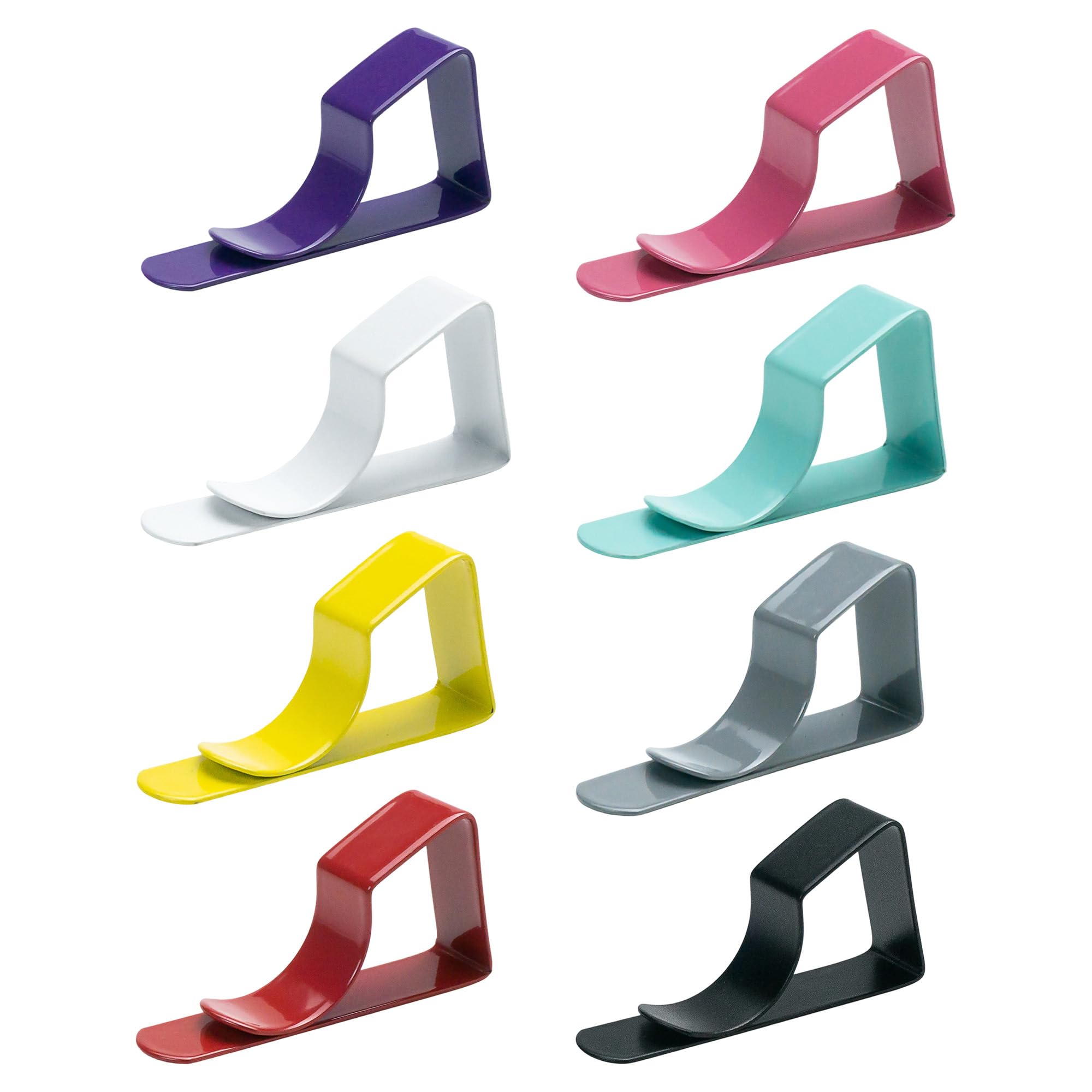 MOROBOR Tablecloth Clips, 8pcs Stainless Steel Table Cloth Cover Clamps Metal Table Cloth Holding Clip for Restaurant Picnics Marquees Weddings Graduation Party/Multicolour