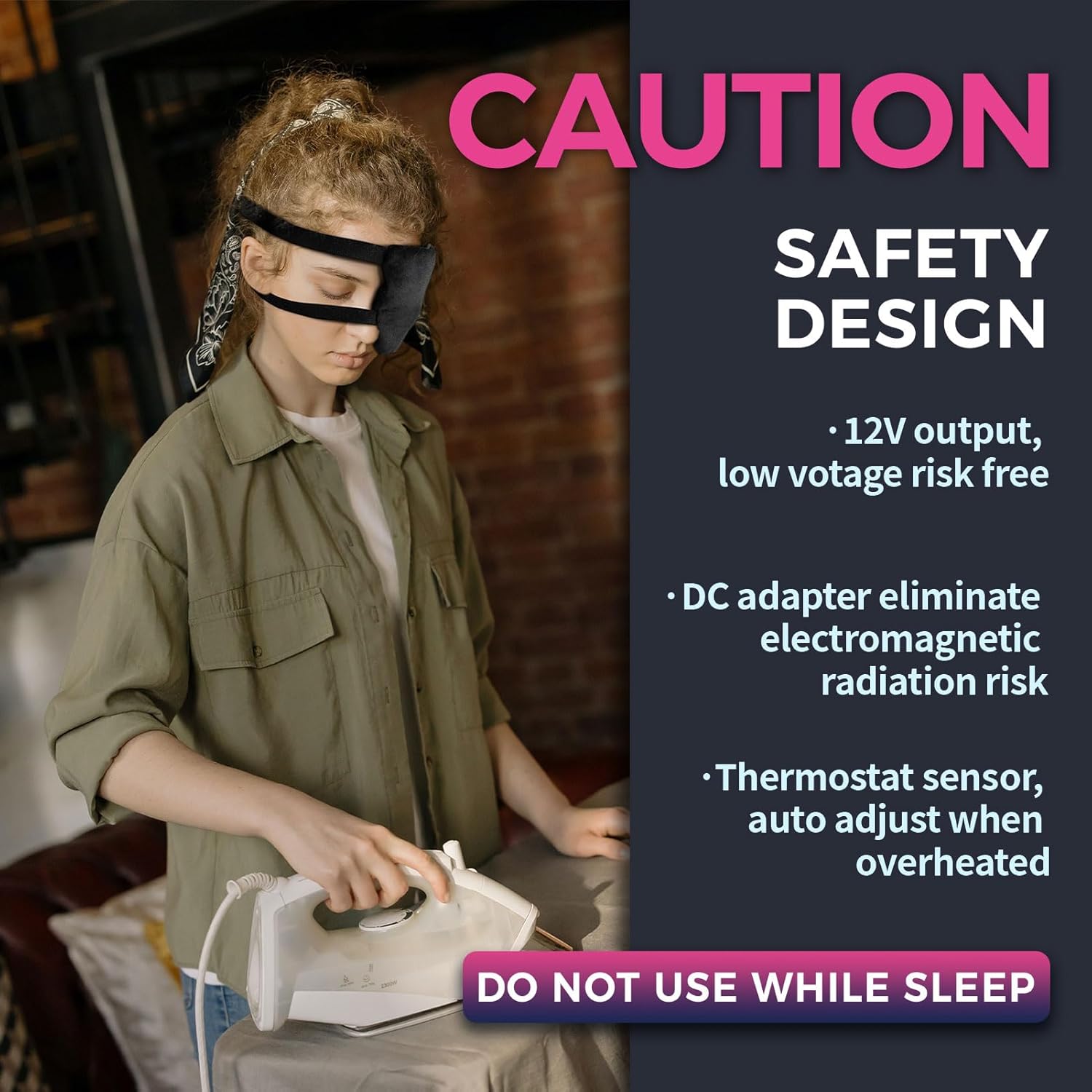 CREATRILL Single Eye Compress Moist Heat for Stye Eye Treatment, Electric Eye Heating Pad Hot Chalazion Eye Compress Heated Eye Patch Mask for One Eye Stye Blepharitis Cure Dry Eyes Relief - Image 6