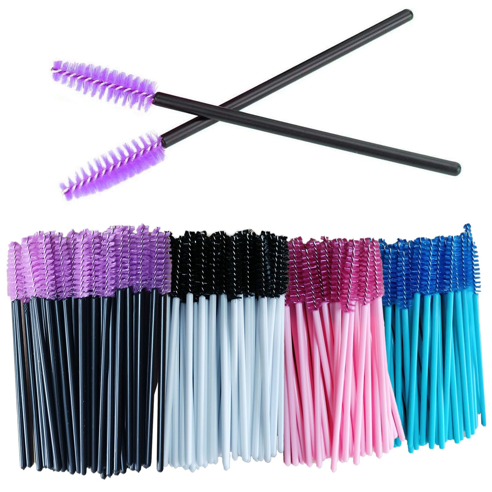 200pcs Mascara Wands, Spoolies for Lashes Disposable Eyelash Mascara Eyebrow Spoolie Applicator Makeup for Eyelash Extensions Mascara Use