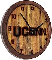 Vista 472 de The Fan-Brand NCAA Oklahoma Sooners: Faux Barrel Top Wall Clock Sports Team Bar Sign Décor - Home Man Cave, Party Decoration - Made On Demand