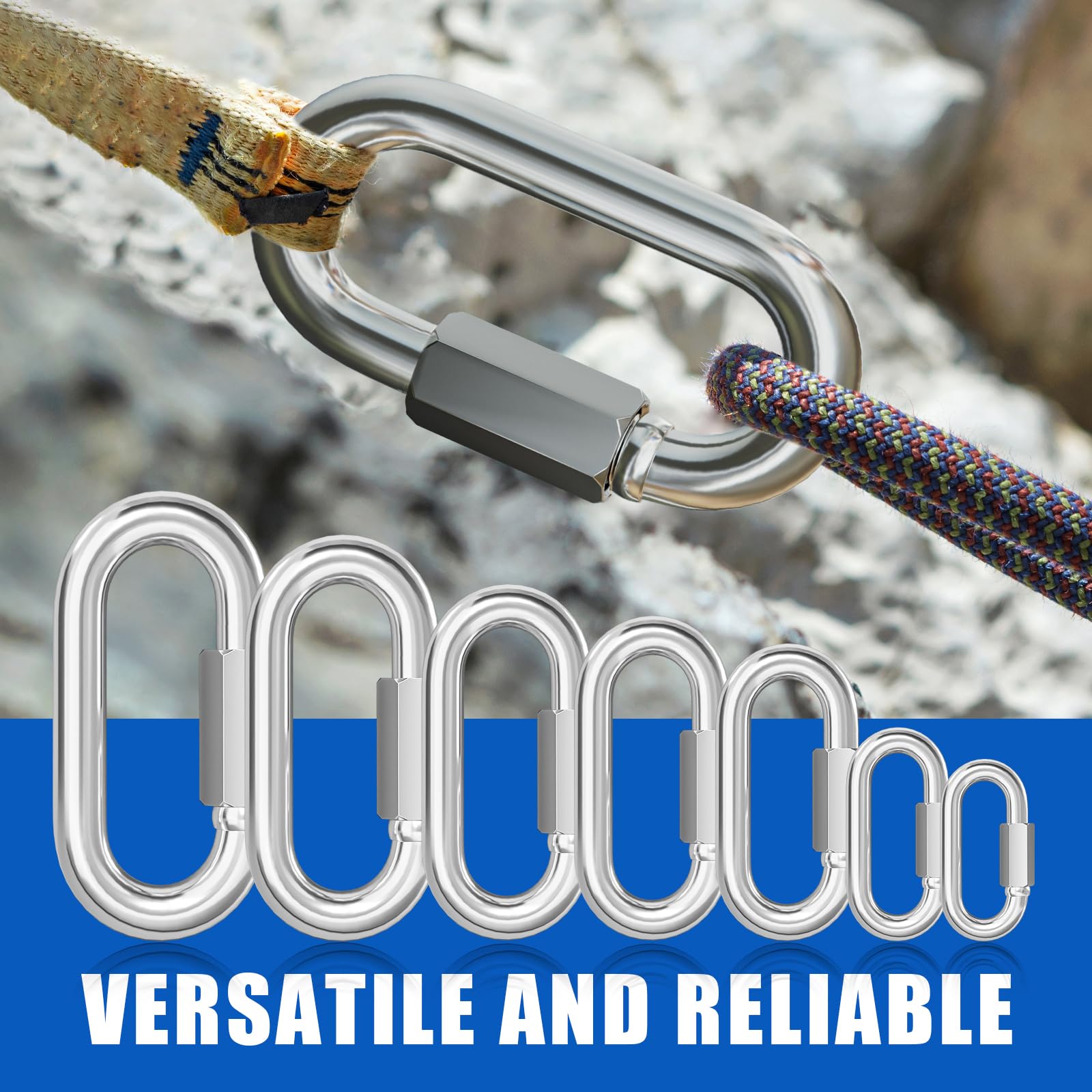 Stainless Steel Chain Connectors - 875LB Capacity -7