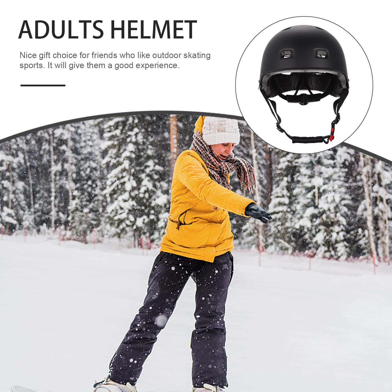 Casco para Patinaje en Línea Abs Negro para Adulto