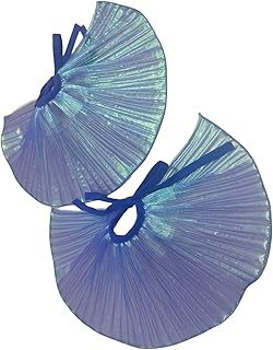 Elegante cuello falso desmontable de organza colorido brillante plisado con volantes y cordones para citas y bodas, fiestas, cuello falso plisado con volantes