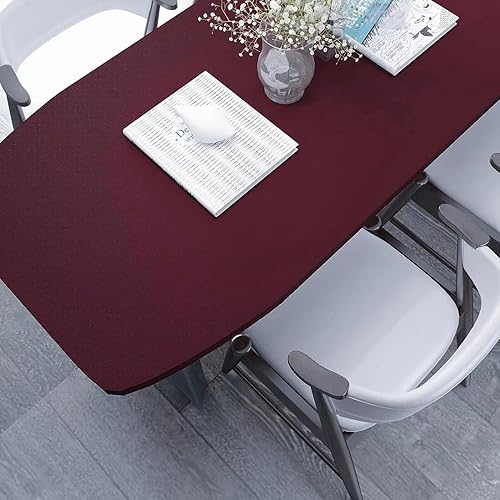 Miniatura 5 de XRUIBZI Papel tapiz color burdeos sólido de 23.6 x 197 pulgadas, papel tapiz de vinilo para despegar y pegar, papel de contacto puro, papel de