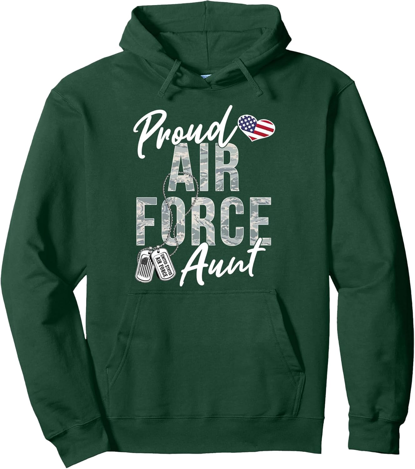 Proud Air Force Aunt US Air Force Graduation Aunt USAF Aunt Pullover Hoodie