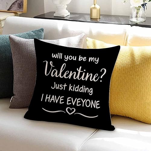 Miniatura 8 de Fundas de almohada divertidas de 20 x 20 pulgadas, con citas de amor divertidas de Navidad, funda de almohada de algodón y lino para sofá,