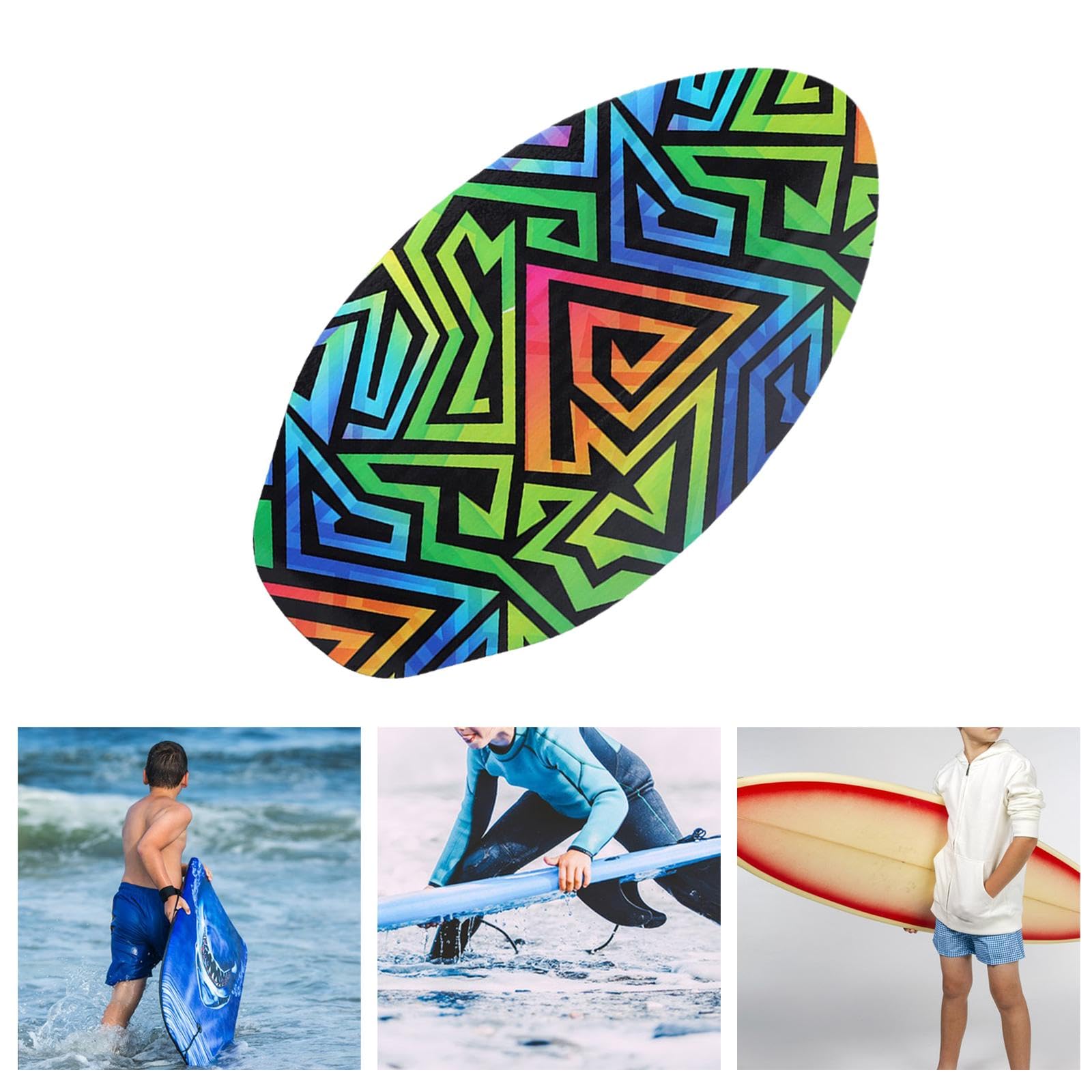 Skimboard für Kinder, kleines Surfbrett für Jungen und Mädchen, leichtes Spielwasser-Sandbrett, praktisches Skimboard aus Holz, Surfbrett
