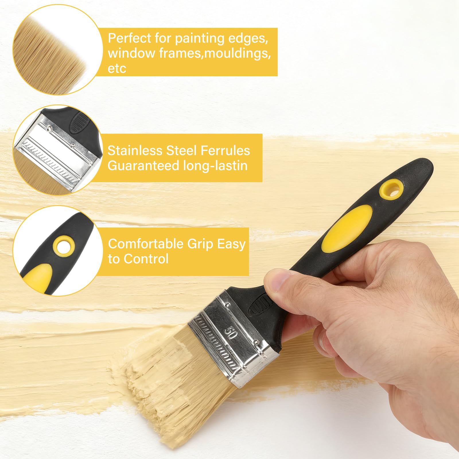 Juego de rodillos de pintura antigoteo para pared y techo para decoración del hogar, incluye rodillo de pintura para paredes y techos lisos, fácil de usar, ideal para proyectos de bricolaje