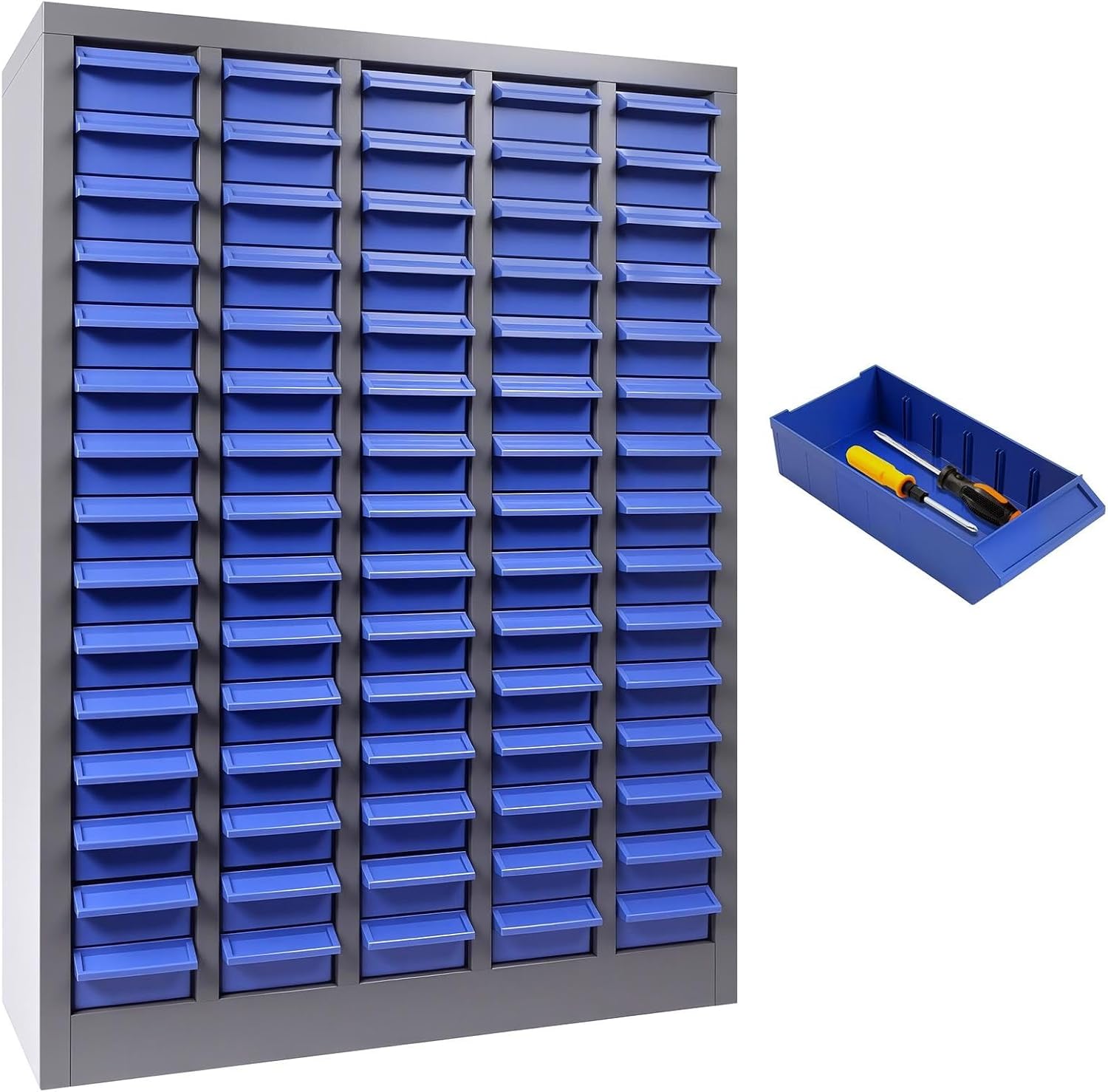 75 Drawers Parts Cabinet Bolt and Nut Tool Storage Cabinet, Nail Bins Tool Storage Cabinets Drawer Benchtop Drawer for Hardware Organization Equipment Shelves Workshop