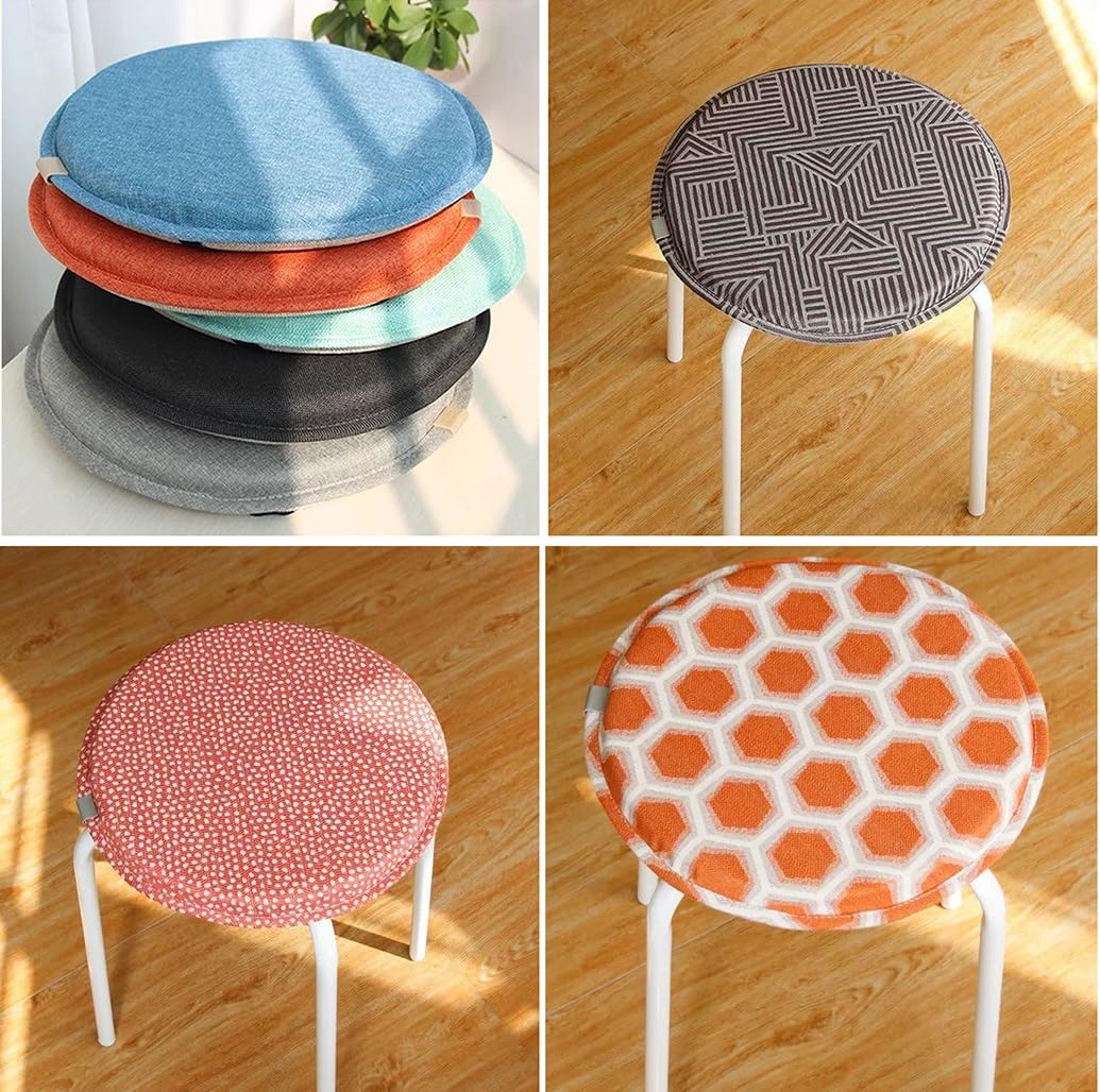 Cuscini Rotondi Per Sedie In Pelle - Antiscivolo, Confezione Da 4, Diametro 30cm Per Bar E Casa