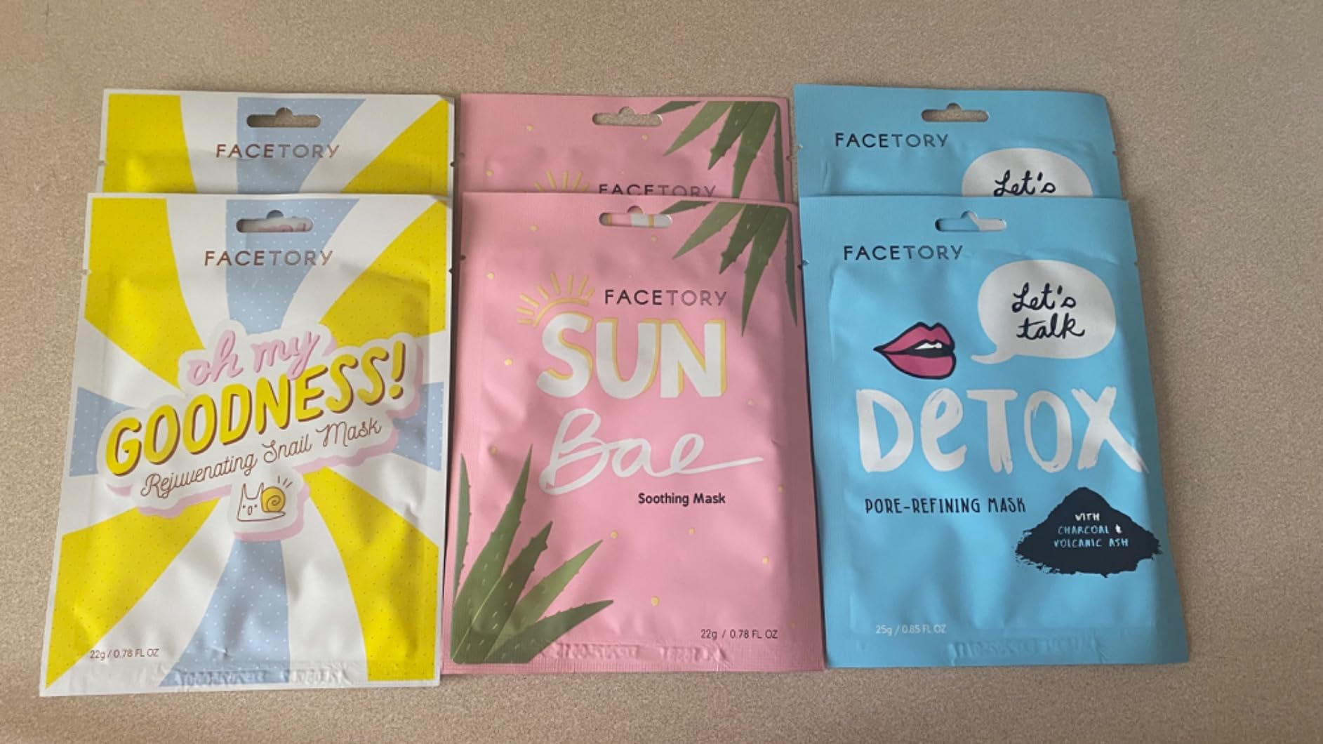 FACETORY K Beauty Face Mask Skin Care - CLASSIC 5 COLLECTION Sheet Mask Set | Natural Premium Korean Face Mask For All Skin Types - No Sulfates No Parabens (5 pc)
