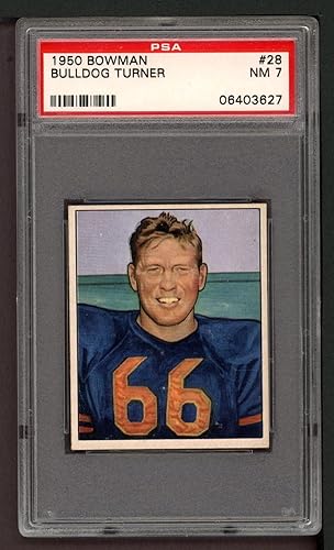 1950 Bowman # 28 Clyde Turner Chicago Bears (Football Card) PSA PSA 7.00 Bears Hardin-Simmons