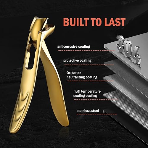 Miniatura 30 de BEZOX Cortauñas en ángulo para la cabeza y los dedos de los pies para personas mayores para uñas gruesas, cortaúñas ergonómicas para uñas gruesas