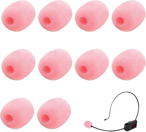 Miniatura 1 de Paquete de 10 auriculares de solapa para micrófono, protector de viento, funda de espuma de esponja para micrófono, tamaño mini, parabrisas de