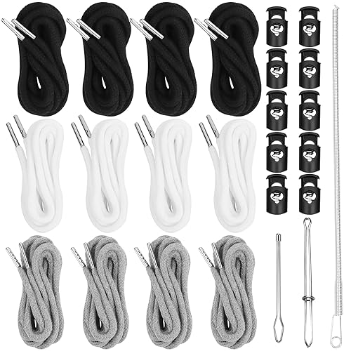 MiniRed 12PCS Drawstring Cord, 57 Inch Drawstring for Sweatpants, Drawstrings