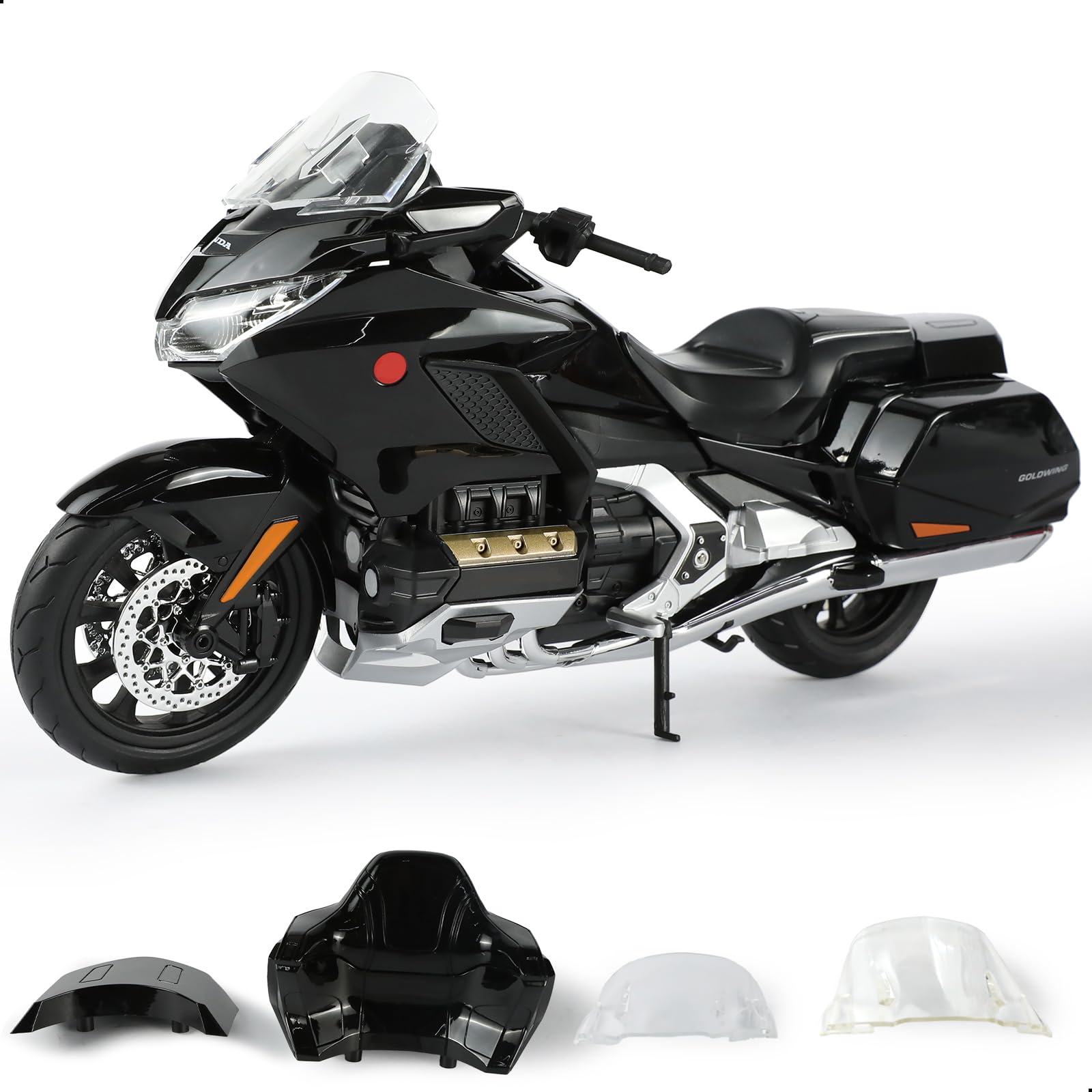 Risopen 1:12 Motorcycle Model Toy for BMW S1000RR Metal Die-cast with Plastic Motorcycle Model No Assembly Required Mini Finished Moto Gift for Adult(White) — view 9