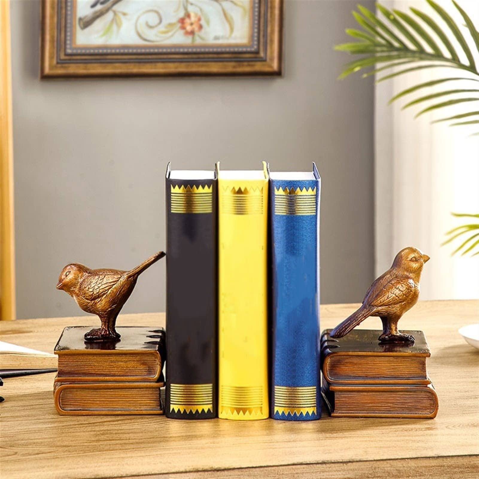 Bookends Study Regał Dekoracja Symulacja Ozdoby Kreatywny dom w kształcie ptaka Ręcznie robione antypoślizgowe zatyczki do książek Półka na książki