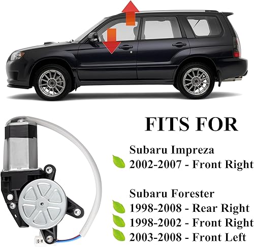 Miniatura 2 de Covnikyer Conjunto de motor de elevación de ventana eléctrica compatible con Subaru Impreza 2002-2007  para Forester 1998-2008 Reemplazo del