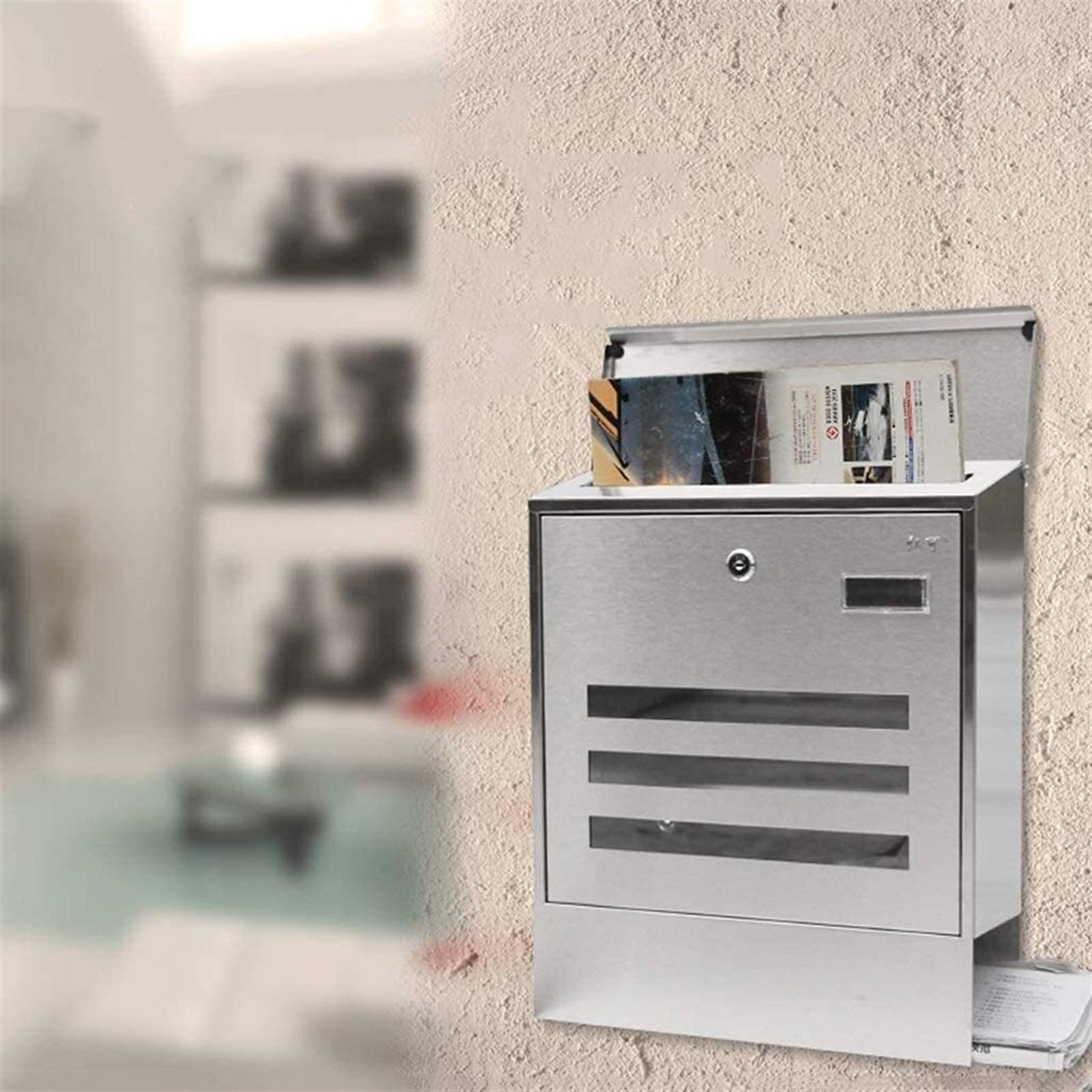 Serrure de boîte aux Lettres en Acier Inoxydable, Verticale Externe Traditionnelle, rétro, à la Mode, Durable, Simple et élégante