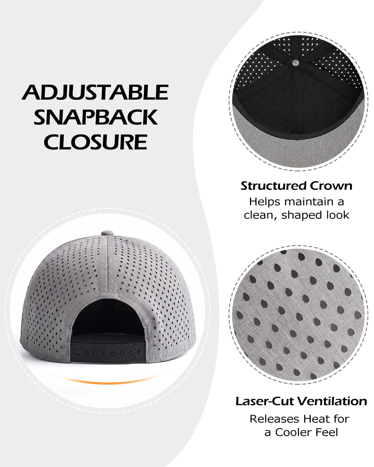 Zylioo Cappellino da baseball, taglia XL/XXL, con protezione solare UPF50+, per l'estate