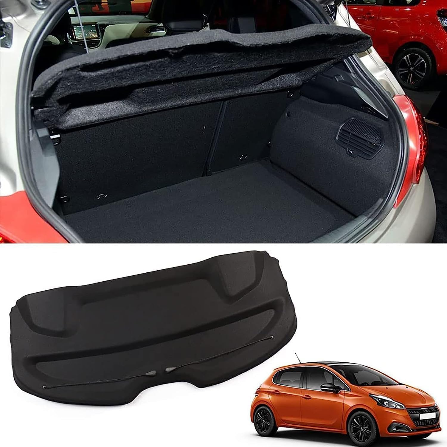 Cubreobjetos retráctil para Peugeot 208 de 2012 a 2017: protege tu equipaje de miradas