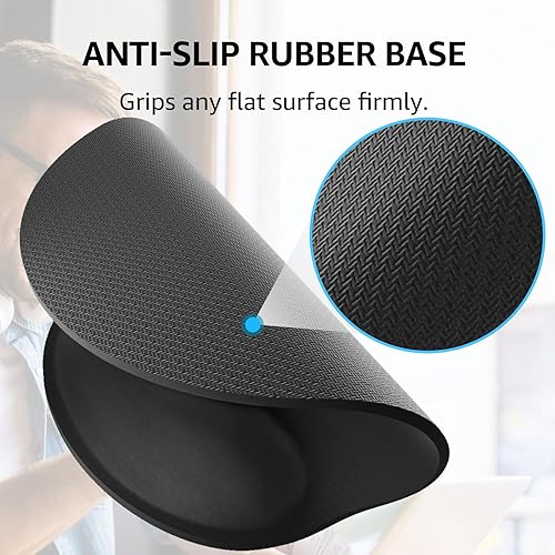 Miniatura 4 de KTRIO Reposamuñecas ergonómico para teclado y alfombrilla para mouse con reposamuñecas, soporte de muñeca de espuma viscoelástica para escribir,