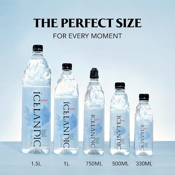 Icelandic Glacial Water, 500mL (Pack of 6) | Natural Spring Alkaline Water