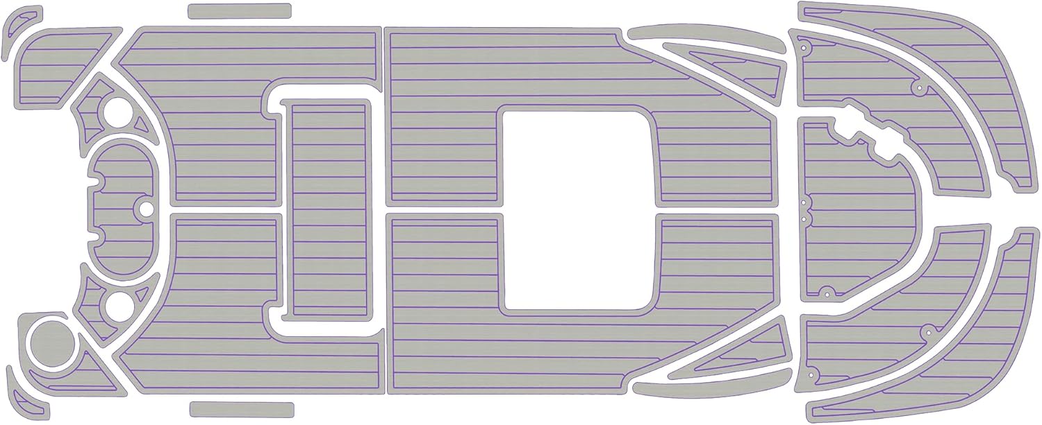 Marine Flooring mat for 2010-2017 Boston Whaler 150 Montauk Cockpit Sundeck Swim Platform Boat- 6mm EVA Faux Teak Decking Floor Seadek Non-Slip Marine Deck Mat Kit