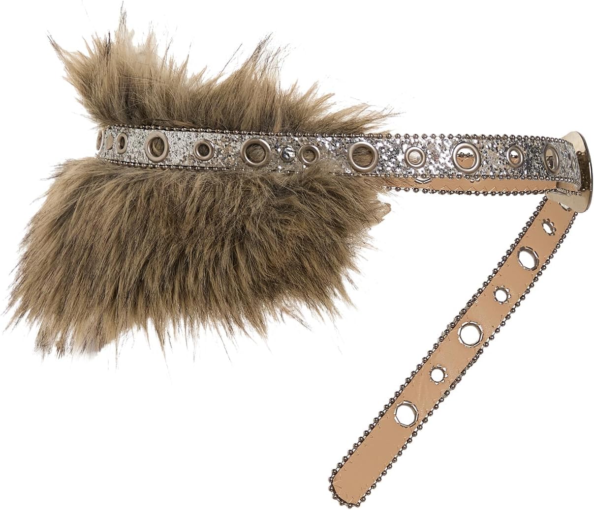 Floerns Women's Faux Fur Tie Waist Wide Belt Vintage Leather Belts for Jeans Dresses