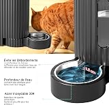Gardner Pet Distributore 2 in 1 Cibo e Acqua Gatti 3L*2, Grigio Scuro - 5