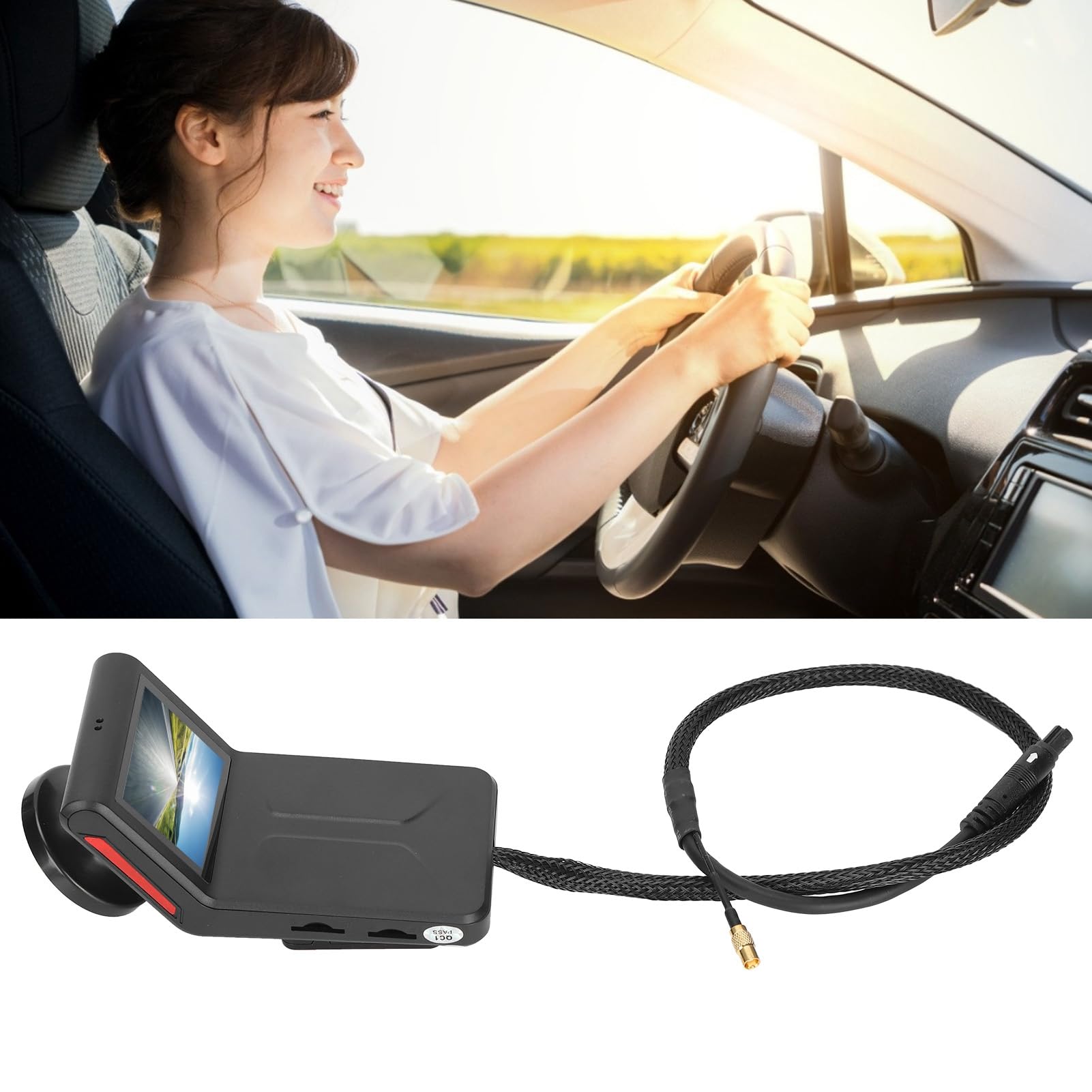 Sxhlseller Kamera Samochodowa 1080P K18 z Dwoma Obiektywami i Rejestratorem Jazdy GPS WIFI, Zdalnym Monitorowaniem, nocą dla Bezpieczeństwa Pojazdu