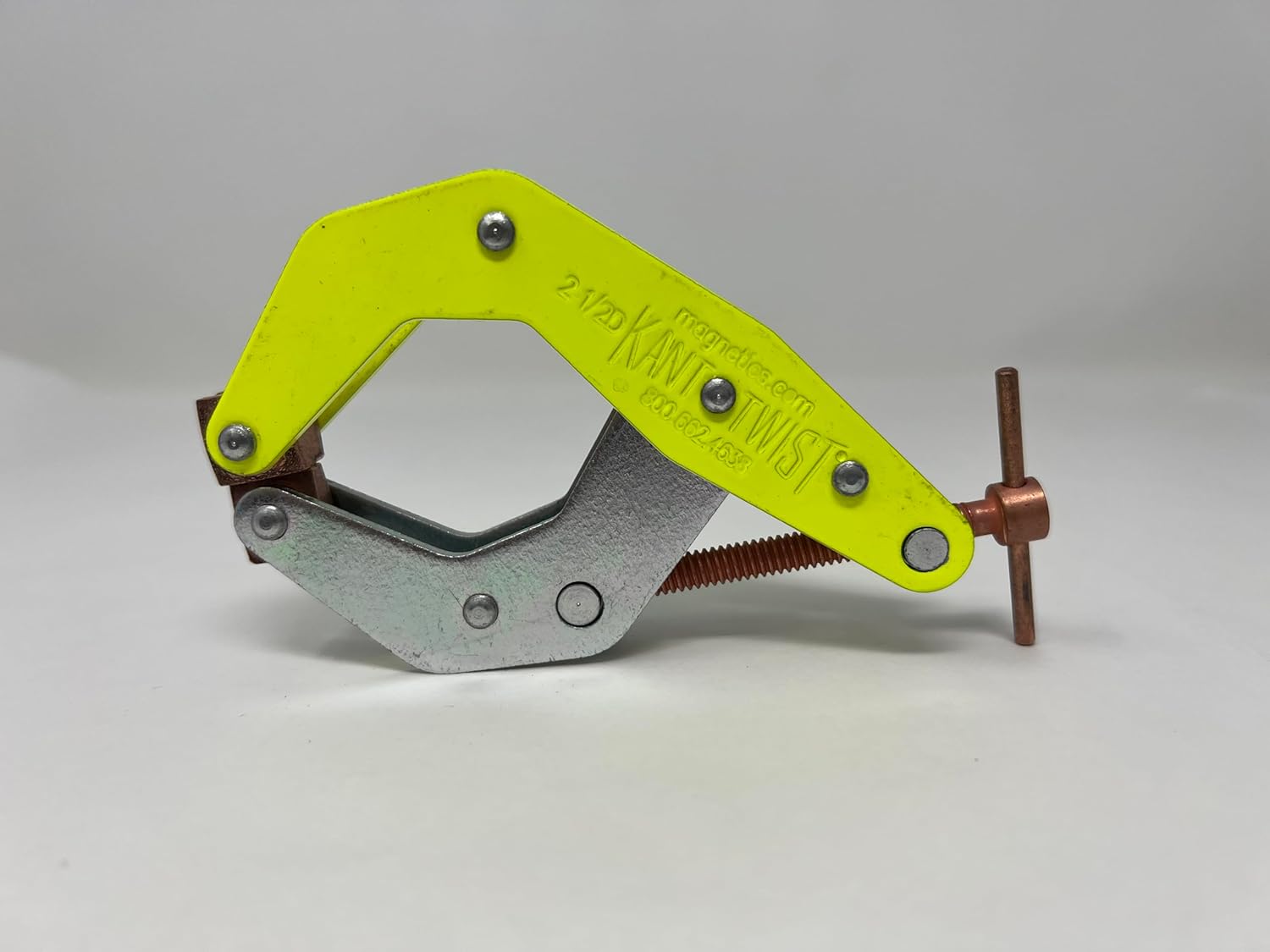 Mag-Mate KANT-TWIST Hi-Vis Clamp - Deep Reach 2.5"" opening, Silver, K025TDHVY